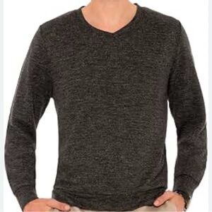 Evolved Kent Dark Grey V Neck Men’s Longsleeve Casual Shirt Small